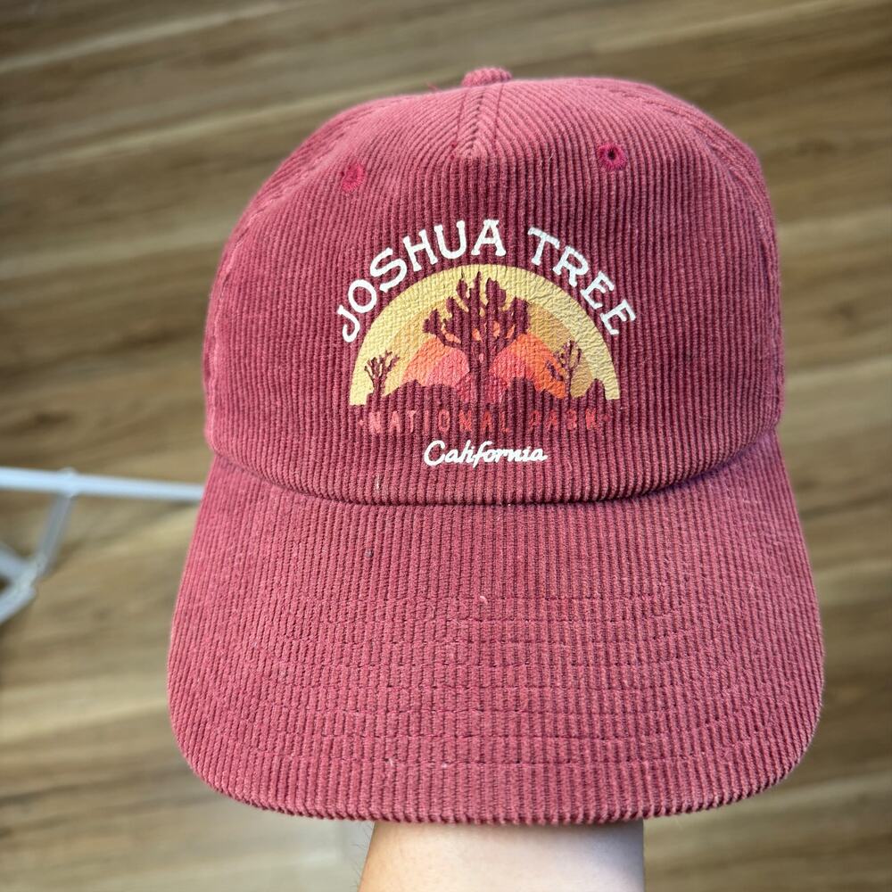 Joshua Tree National Park Hat – American Needle – Red Corduroy Snapback